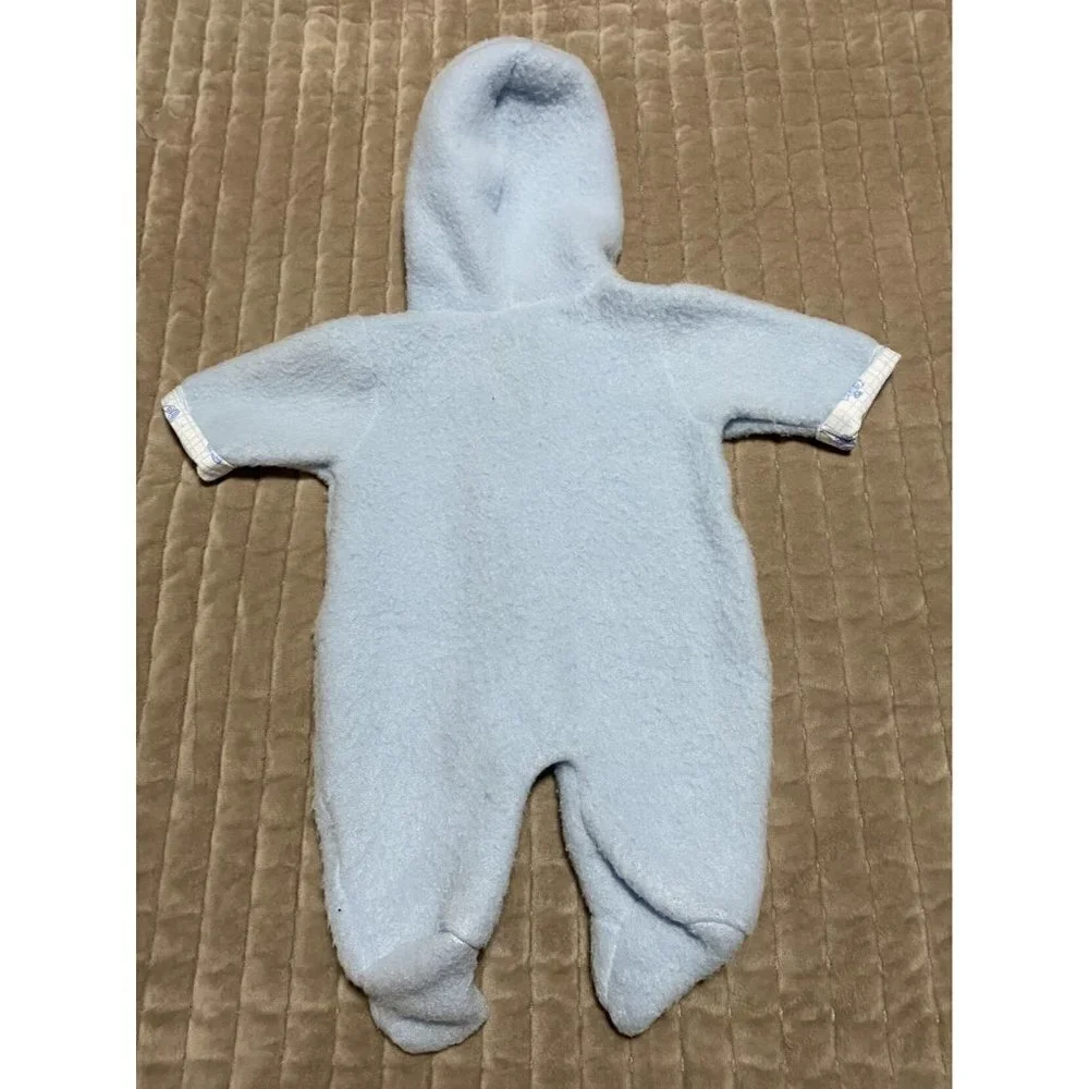 Vintage Baby Cozy Hooded Onesie Footed Pajamas